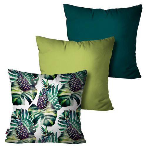 Assistência Técnica, SAC e Garantia do produto Kit com 3 Almofadas Decorativas Verde Abacaxi