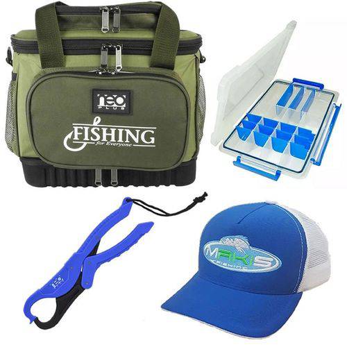 Assistência Técnica, SAC e Garantia do produto Kit com Bolsa de Pesca e Alicate de Contenção Neo Plus, Estojo de Isca Mod.315 e Boné Makis Fishing