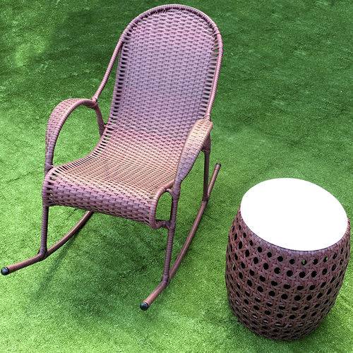 Assistência Técnica, SAC e Garantia do produto Kit com Cadeira de Balanço Vinho com Seat Garden - Tecido Náutico Bege Relevo - Decora na Net