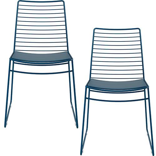 Assistência Técnica, SAC e Garantia do produto Kit com 2 Cadeiras Nicole Azul Noturno - Carraro