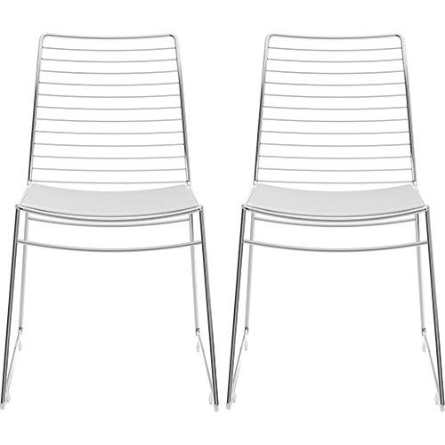 Assistência Técnica, SAC e Garantia do produto Kit com 2 Cadeiras Nicole Cromada Couríssimo Branco - Carraro