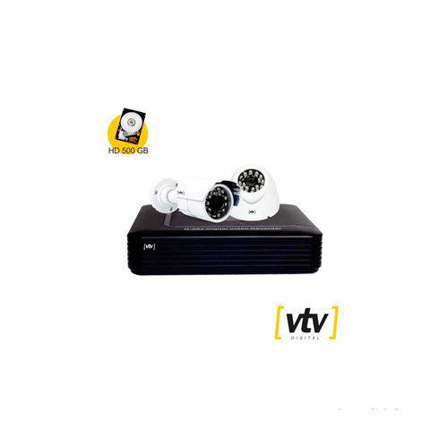 Assistência Técnica, SAC e Garantia do produto Kit com Câmera Dome Câmera Bullet Dvr 4ch 720p Até 1.0mp Branco e Preto Vtv Digital