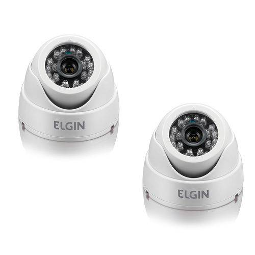 Assistência Técnica, SAC e Garantia do produto Kit com Duas Câmeras Dome 600tvl Elgin Night Vision Branca