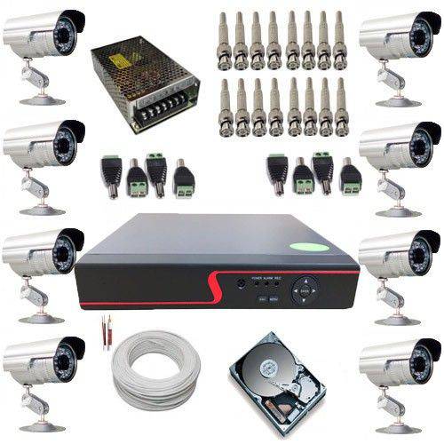 Assistência Técnica, SAC e Garantia do produto Kit Completo 8 Câmeras de Monitoramento Infravermelho com Gravador Dvr Stand Alone Acesso Nuvem P2P