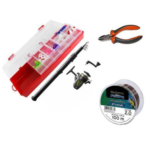 Assistência Técnica, SAC e Garantia do produto Kit Completo Pesca/ Molinete Alicate/ Estojo/ Vara Acessórios/ Alicate de Corte