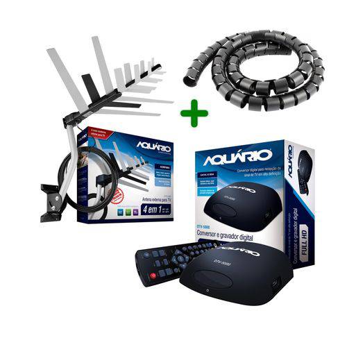 Assistência Técnica, SAC e Garantia do produto Kit Conversor Digital Aquário DTV-5000 + Antena Externa DTV-1500 + Organizador de Cabos
