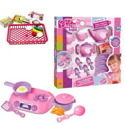 Assistência Técnica, SAC e Garantia do produto Kit Cozinha Infantil Brinquedo com 35 Peça