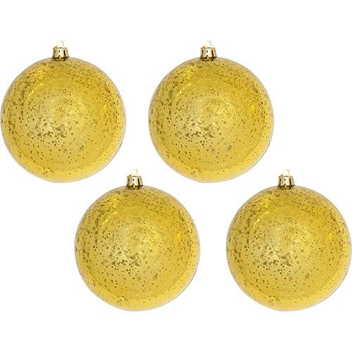 Assistência Técnica, SAC e Garantia do produto Kit de Bolas Decoradas Douradas, 4 Peças - Christmas Traditions