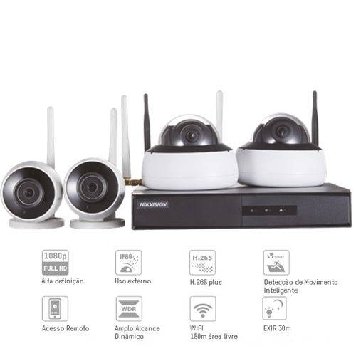Assistência Técnica, SAC e Garantia do produto Kit de Monitoramento Wifi Nvr com 04 Câmeras Hikvision NK4W2-1T