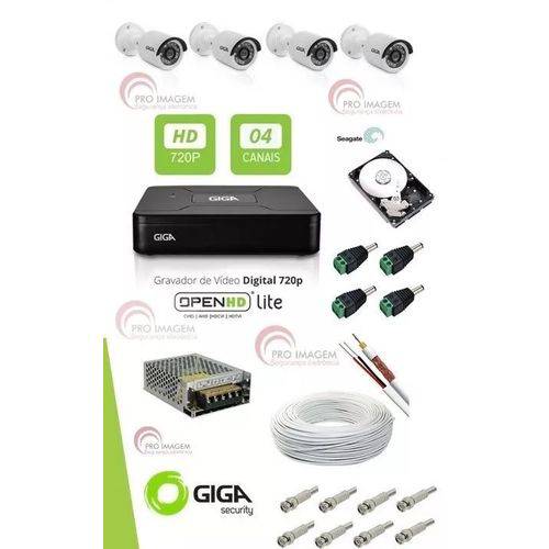 Assistência Técnica, SAC e Garantia do produto Kit de Seguranca 4 Cameras HD 720p Gs0013 e Dvr 4ch Lite HD Giga