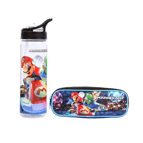 Assistência Técnica, SAC e Garantia do produto Kit Escolar Estojo Duplo + Garrafa DMW Mario Kart (11519+11521)