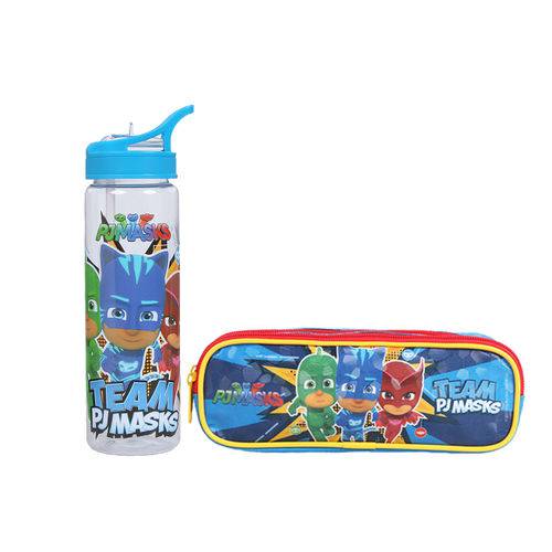 Assistência Técnica, SAC e Garantia do produto Kit Escolar Estojo Duplo + Garrafa Dmw Pj Masks Team (11549+11551)