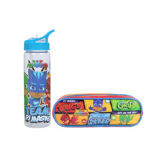 Assistência Técnica, SAC e Garantia do produto Kit Escolar Estojo Triplo + Garrafa DMW PJ Masks Team (11551+11557)