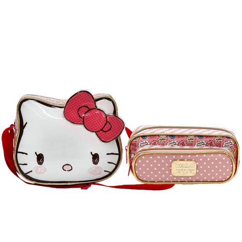 Assistência Técnica, SAC e Garantia do produto Kit Escolar Lancheira + Estojo Xeryus Hello Kitty Lovely Kitty (7904+7905)