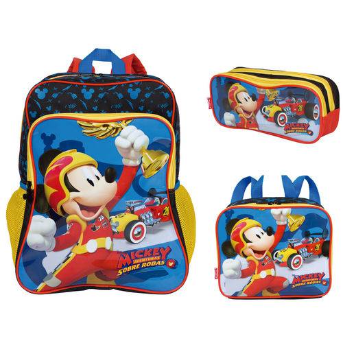 Assistência Técnica, SAC e Garantia do produto Kit Escolar Menino Mickey 19m Mochila Lancheira Estojo Duplo