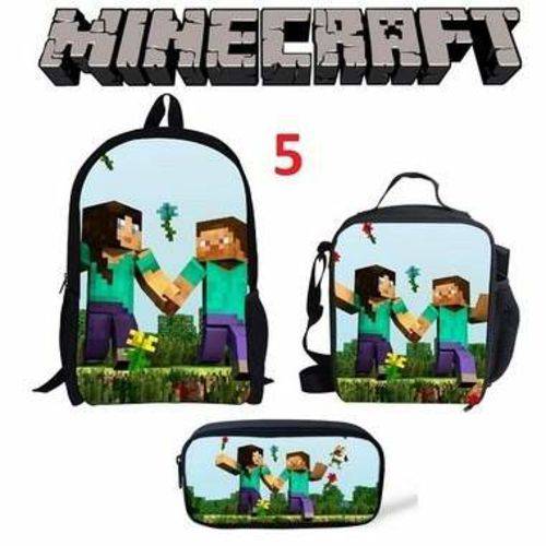 Assistência Técnica, SAC e Garantia do produto Kit Escolar Minecraft - Mochila, Lancheira e Estojo - Kit 5