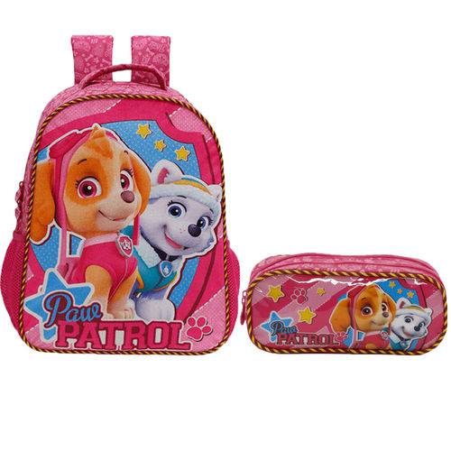 Assistência Técnica, SAC e Garantia do produto Kit Escolar Mochila 16 + Estojo Xeryus Paw Patrol Girl Team (7982+7985)