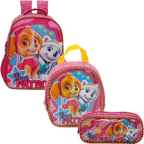 Assistência Técnica, SAC e Garantia do produto Kit Escolar Mochila 16 + Lancheira + Estojo Xeryus Paw Patrol Girl Team (7982+7984+7985)