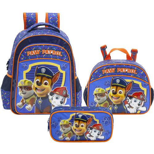 Assistência Técnica, SAC e Garantia do produto Kit Escolar Mochila 14 + Lancheira + Estojo Xeryus Paw Patrol Team Work (7993+7994+7995)