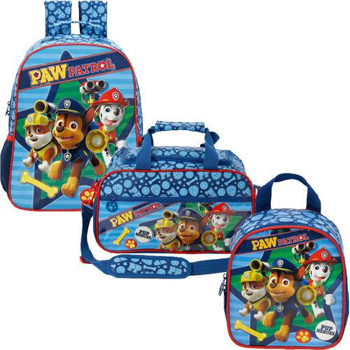 Assistência Técnica, SAC e Garantia do produto Kit Escolar Mochila 14 + Lancheira + Sacola Xeryus Paw Patrol Pup Heroes (7943+7944+7947)