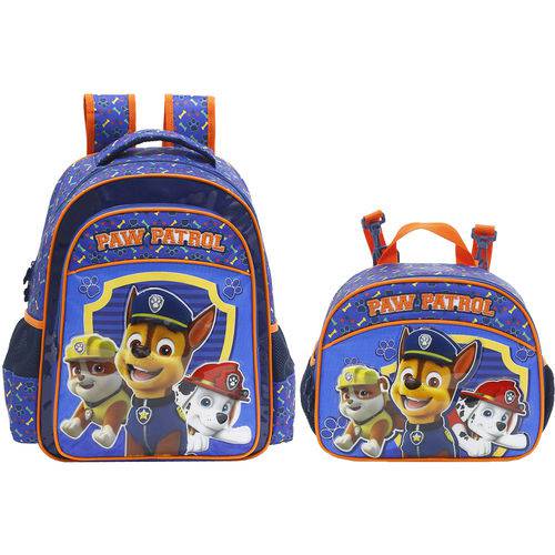 Assistência Técnica, SAC e Garantia do produto Kit Escolar Mochila 14 + Lancheira Xeryus Paw Patrol Team Work (7993+7994)