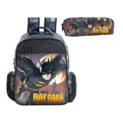 Assistência Técnica, SAC e Garantia do produto Kit Escolar Mochila 16 + Estojo Xeryus Batman Gothan Guardian (7592+7596)