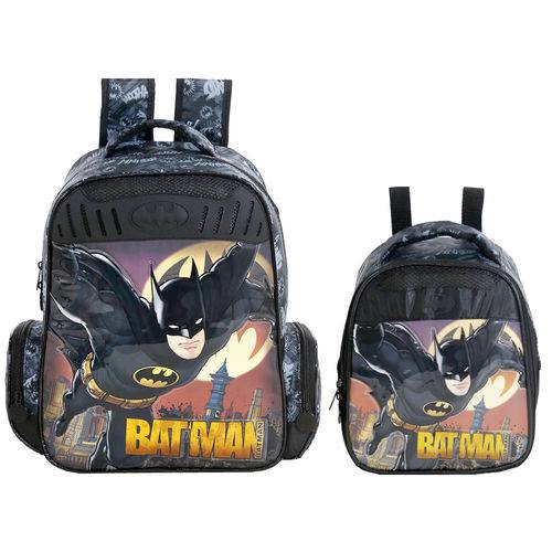 Assistência Técnica, SAC e Garantia do produto Kit Escolar Mochila 16 + Lancheira Xeryus Batman Gothan Guardian (7592+7594)