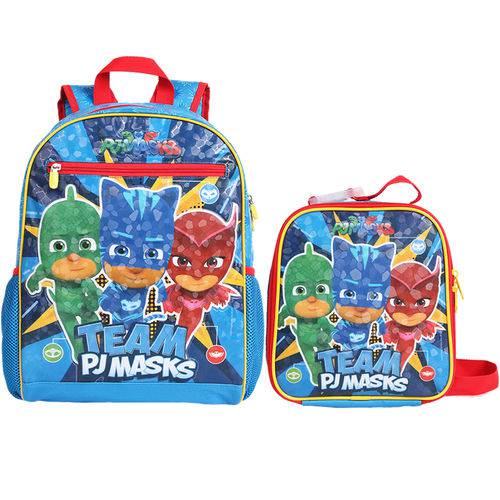 Assistência Técnica, SAC e Garantia do produto Kit Escolar Mochila G + Lancheira DMW PJ Masks Team (11552+11553)