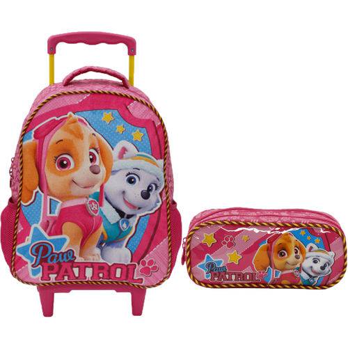 Assistência Técnica, SAC e Garantia do produto Kit Escolar Mochilete 16 + Estojo Xeryus Paw Patrol Girl Team (7980+7985)