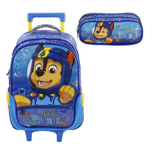 Assistência Técnica, SAC e Garantia do produto Kit Escolar Mochilete 14 + Estojo Xeryus Paw Patrol Sea Patrol Chase (7951+7955)