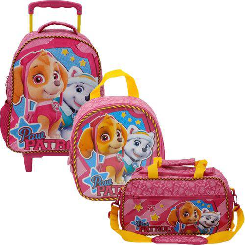 Assistência Técnica, SAC e Garantia do produto Kit Escolar Mochilete 14 + Lancheira + Sacola Xeryus Paw Patrol Girl Team (7981+7984+7987)