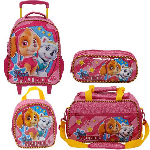 Assistência Técnica, SAC e Garantia do produto Kit Escolar Mochilete 16+Lancheira+Estojo+Sacola Xeryus Paw Patrol Girl Team (7980+7984+7985+7987)