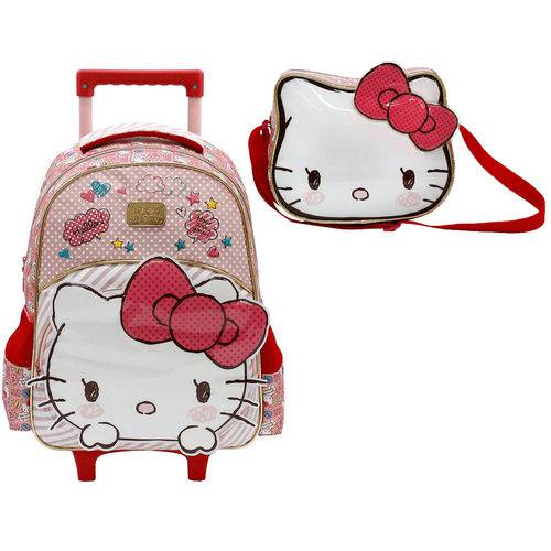 Assistência Técnica, SAC e Garantia do produto Kit Escolar Mochilete 16 + Lancheira Xeryus Hello Kitty Lovely Kitty (7900+7904)