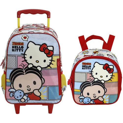 Assistência Técnica, SAC e Garantia do produto Kit Escolar Mochilete 16 + Lancheira Xeryus Mônica e Hello Kitty (7910+7914)