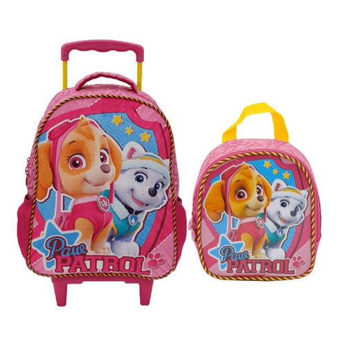 Assistência Técnica, SAC e Garantia do produto Kit Escolar Mochilete 16 + Lancheira Xeryus Paw Patrol Girl Team (7980+7984)