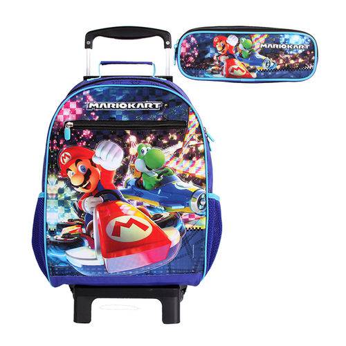 Assistência Técnica, SAC e Garantia do produto Kit Escolar Mochilete G + Estojo DMW Mario Kart (11519+11525)