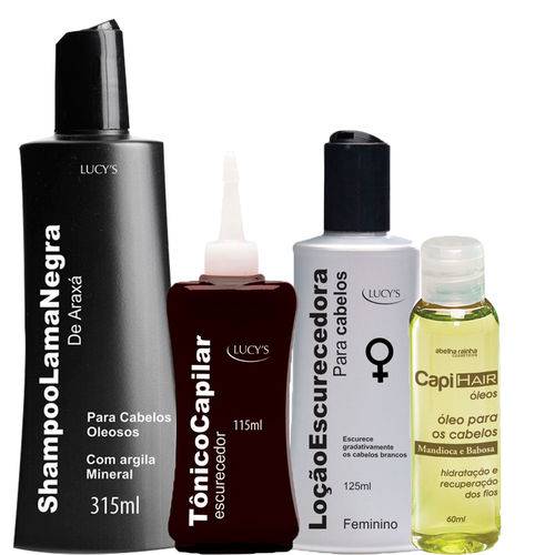 Assistência Técnica, SAC e Garantia do produto Kit Loção Shampoo Escurecedora Mais Tônico Capilar Feminino