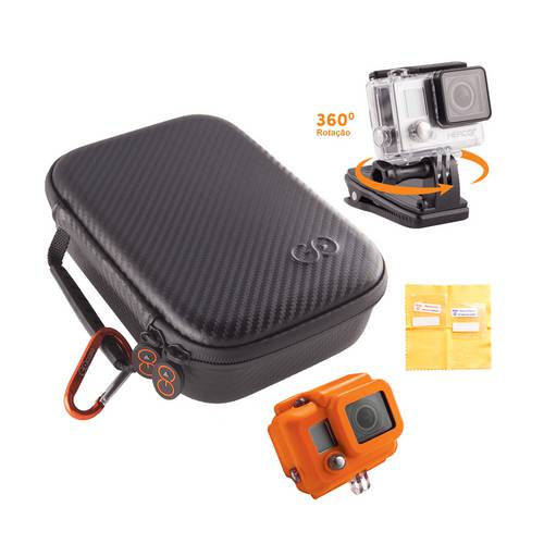 Assistência Técnica, SAC e Garantia do produto Kit Estojo Compacto Gopro, Suporte e Acessórios Gocase H4-Pak