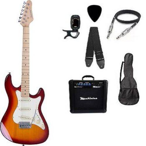 Assistência Técnica, SAC e Garantia do produto Kit Guitarra Strato Strinberg STS-100 com Acessórios + Amplificador Cherry