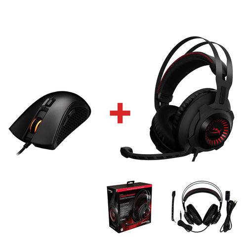 Assistência Técnica, SAC e Garantia do produto Kit Headset Gamer Hyperx Cloud Revolver Hx-hscr-bk/la Kingston Preto com Vermelho + Mouse Hyperx Pul