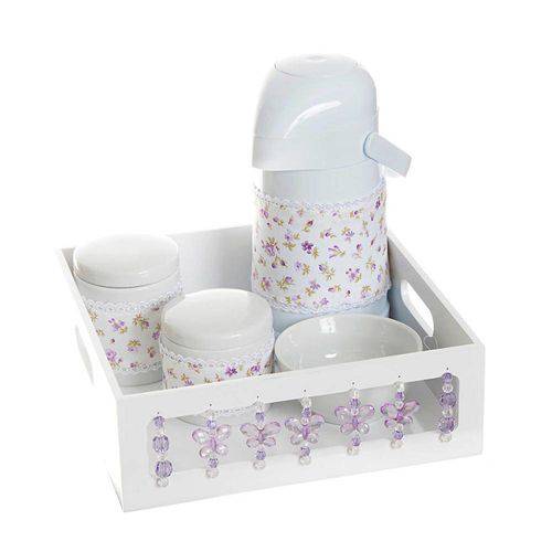 Assistência Técnica, SAC e Garantia do produto Kit Higiene com Porcelanas e Capa Borboleta Lilás Quarto Bebê Menina