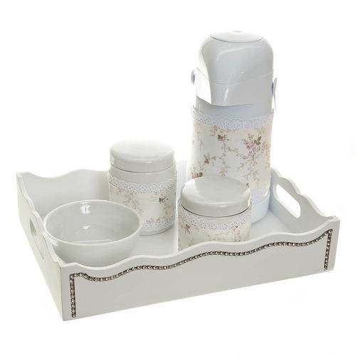 Assistência Técnica, SAC e Garantia do produto Kit Higiene com Porcelanas e Capa Fantasia Strass Quarto Bebê Menina