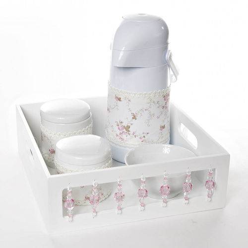 Assistência Técnica, SAC e Garantia do produto Kit Higiene com Porcelanas e Capa Pedra Rosa Quarto Bebê Menina