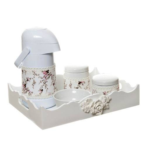 Assistência Técnica, SAC e Garantia do produto Kit Higiene com Porcelanas e Capa Resina Rosa Grande Quarto Bebê Menina