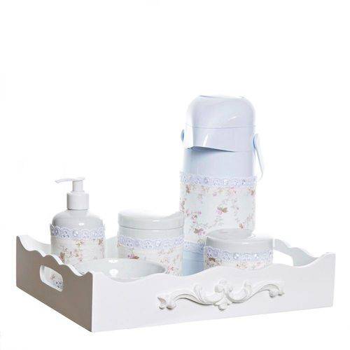 Assistência Técnica, SAC e Garantia do produto Kit Higiene Resina Arabesco com Porta Álcool-Gel e Capa Quarto Bebê Infantil Menina