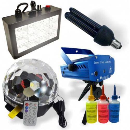 Assistência Técnica, SAC e Garantia do produto Kit Iluminação FESTA Super 5x1 LASER Magic Ball - 12031