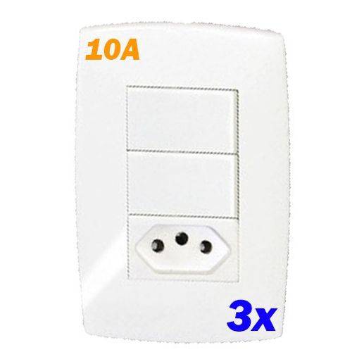 Assistência Técnica, SAC e Garantia do produto Kit 2 Interruptores Duplo Paralelos + Tomada 10a - Blux Home Branca