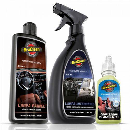 Assistência Técnica, SAC e Garantia do produto Kit Limpeza Automotiva Higiene e Hidratação Interna Braclean