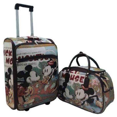 Assistência Técnica, SAC e Garantia do produto Kit Mala de Viagem Quadrada Personalizada Mickey & Minnie C/ Rodinhas e 01 Bolsa Média