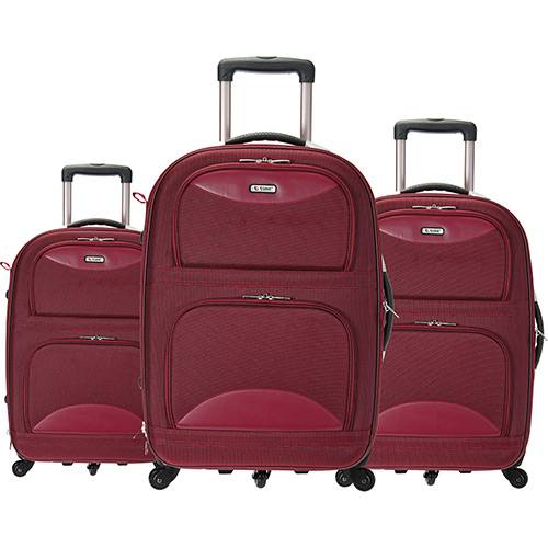 Assistência Técnica, SAC e Garantia do produto Kit Malas de Viagem Costa Rica Vermelho 1808r/09r/10r - Tonin